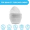 White Cupcake Liners – 400 Standard Greaseproof Baking Cups for Muffins, Desserts, Candies, Holidays & Birthdays